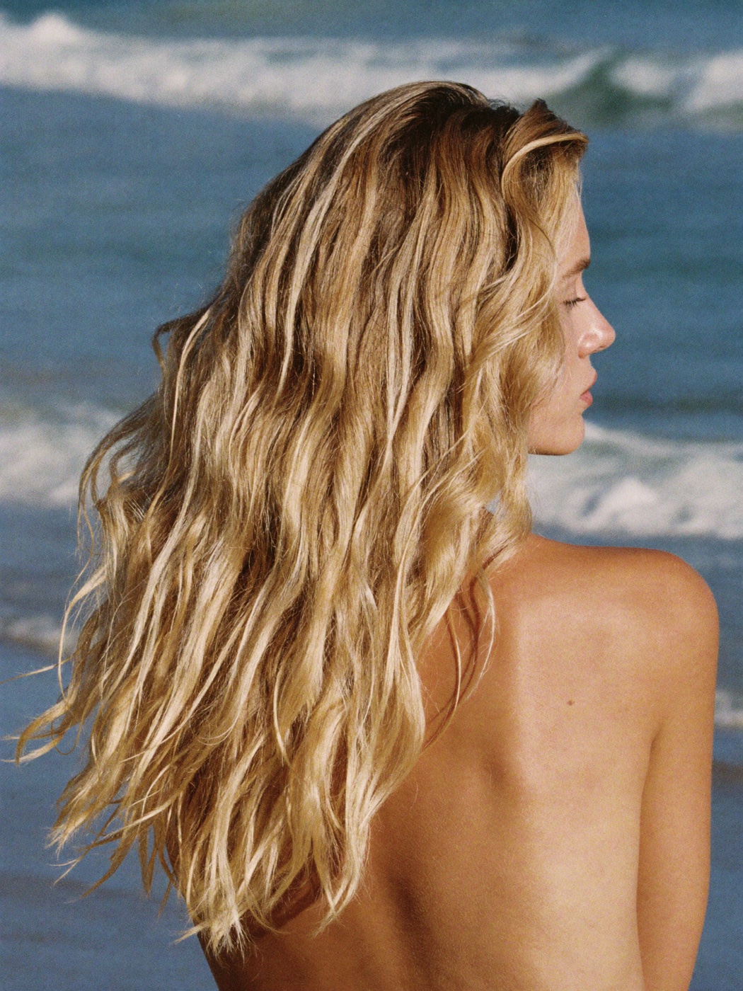 Sun-kissed beachy blonde balayage